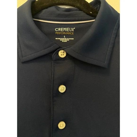 Men's Cremieux Performance Navy Blue Golf Polo Size Large - Picture 3 of 6